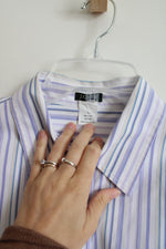 J.Crew Vintage Lavender Yellow White Striped Button Down Shirt | L