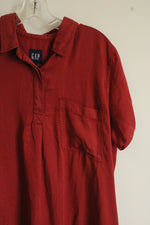 NEW Gap Terracotta Collared Dress | L
