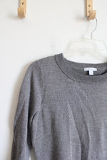 New York & Company Gray Shimmer Sweater | L