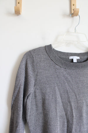 New York & Company Gray Shimmer Sweater | L