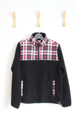 Vera Bradley Fireplace Plaid Teddy Fleece Pullover | S