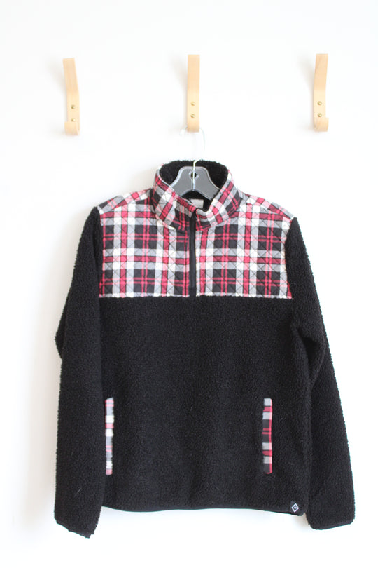 Vera Bradley Fireplace Plaid Teddy Fleece Pullover | S