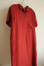NEW Gap Terracotta Collared Dress | L