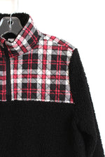 Vera Bradley Fireplace Plaid Teddy Fleece Pullover | S