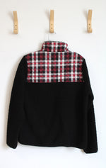 Vera Bradley Fireplace Plaid Teddy Fleece Pullover | S
