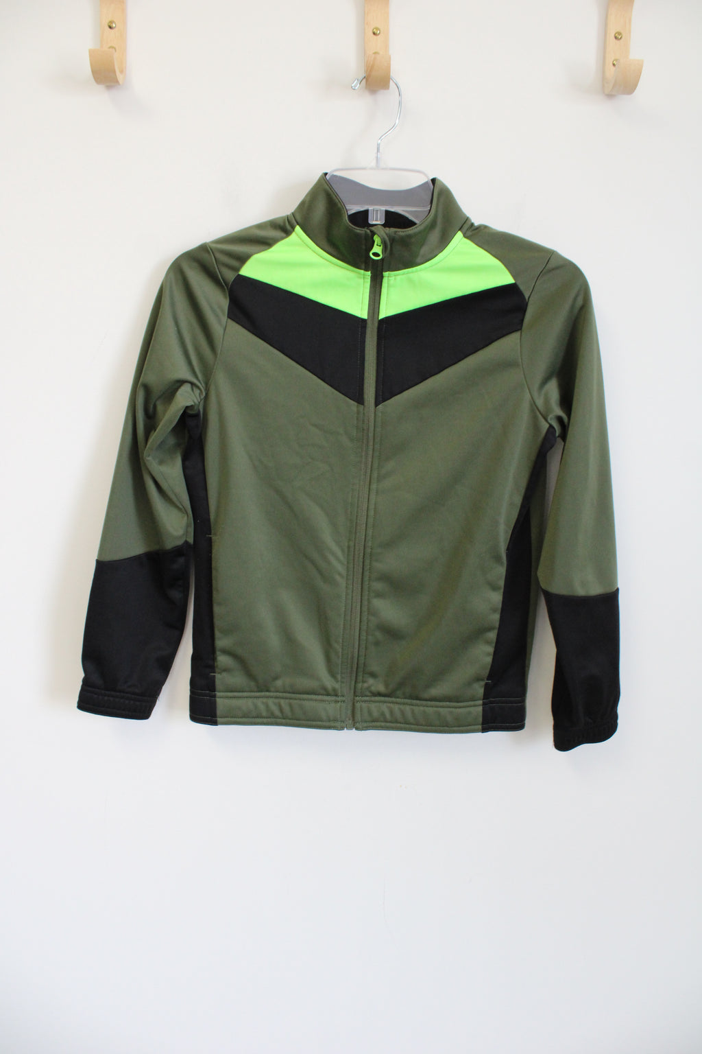Athletic Works Green Black Fleece Lined Jacket | Youth L (10/12)