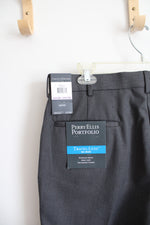 NEW Perry Ellis Portfolio Charcoal Dress Pants | 32X30