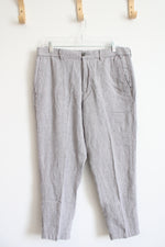 Banana Republic Gray Linen Blend Athletic Fit Pants | 34X30