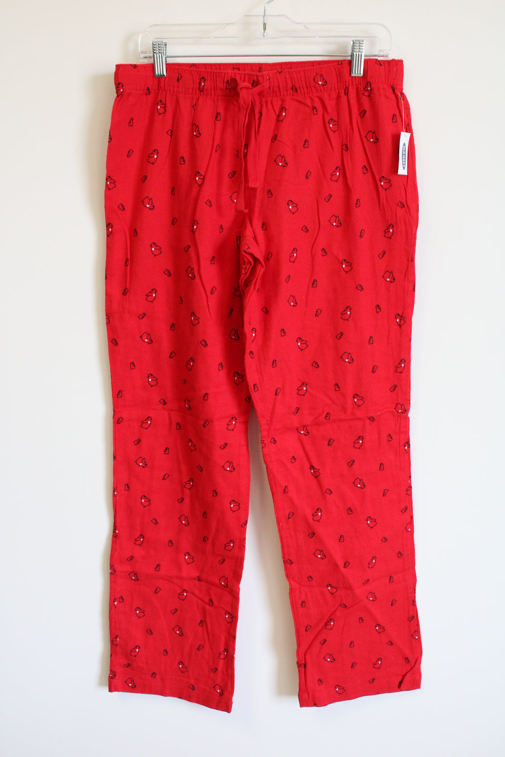 NEW Old Navy Red Baby Penguin Fleece Pajama Pants | M