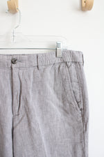 Banana Republic Gray Linen Blend Athletic Fit Pants | 34X30
