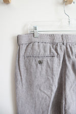 Banana Republic Gray Linen Blend Athletic Fit Pants | 34X30