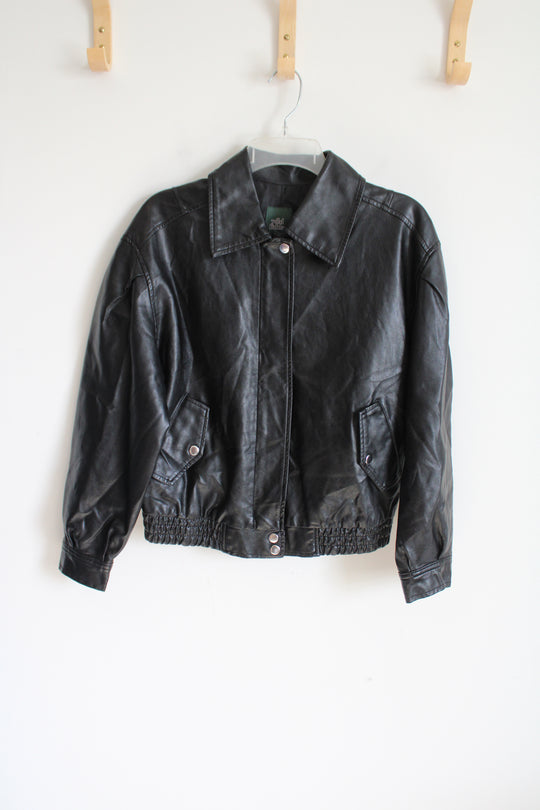Wild Fable Black Vegan Leather Jacket | XS