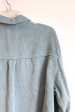Ashley by 26 International Light Blue Corduroy Shacket Jacket | L