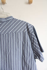 Ariat Retro Fitted Blue Striped Snap Button Shirt | 3XL