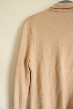 J.Crew Tan Knit Collared Cardigan | L