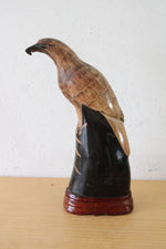 Ning Collection Handcrafted In Thailand Bird Of Prey Eagle Wooden Carved Shelf Decor