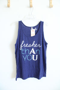 NEW American Apparel Blue "Fresher Than You" Tank Top