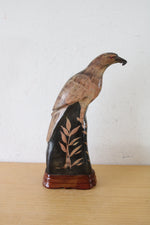 Ning Collection Handcrafted In Thailand Bird Of Prey Eagle Wooden Carved Shelf Decor