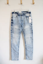 NEW SP Essentials Acid Washed Active Flex Skinny Moto Jeans | 32X32