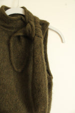 H&M Edition Olive Green Wool Blend Sweater Vest | XS