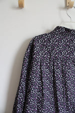 Synrgy Purple & Gray Patterned Button Down Shirt | 3XL