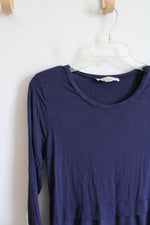 Michael Kors Navy Sheer Layered Top | XS