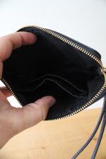 Coach Midnight Metallic Crossgrain Leather Wristlet