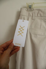 NEW Rhone Beige Pleated Trouser | 10