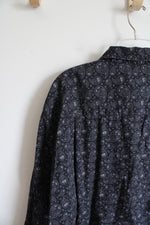Synrgy Black & Gray Paisley Button Down Shirt | 3XL