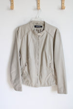 Kenneth Cole Vegan Leather Beige Jacket | XL