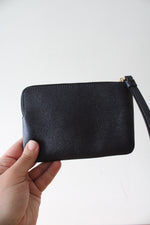 Coach Midnight Metallic Crossgrain Leather Wristlet