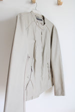 Kenneth Cole Vegan Leather Beige Jacket | XL
