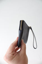 Coach Midnight Metallic Crossgrain Leather Wristlet