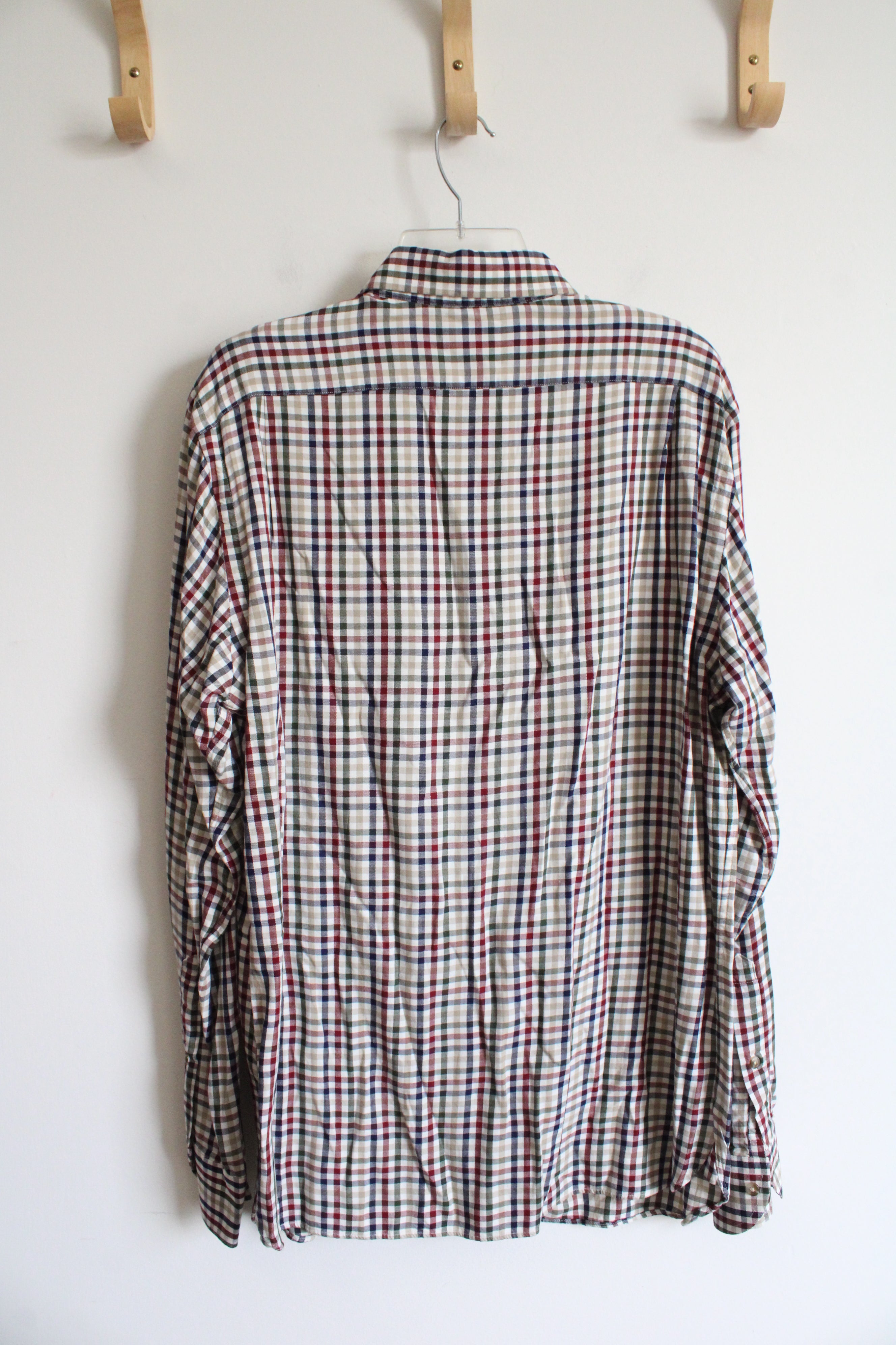 cremieux dress shirts Cremieux Blue Red Green & Tan Plaid Button Down Shirt