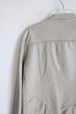 Kenneth Cole Vegan Leather Beige Jacket | XL