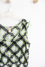 Banana Republic Green Black & White Patterned Dress | 4