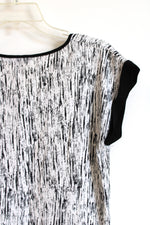 Express Black & White V-Neck Shirt | S