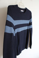 Sonoma Navy Blue Stripe Sweater | M