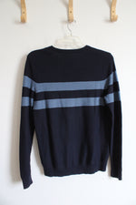 Sonoma Navy Blue Stripe Sweater | M