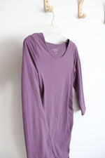 Isabel Maternity Purple Ruched Bodycon Maternity Dress | XS