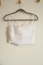 NEW Madewell White Creped Crop Tank | 6
