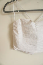 NEW Madewell White Creped Crop Tank | 6
