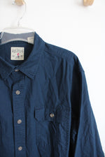 RedHead Navy Button Down Cotton Shirt | XL