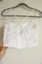 NEW Madewell White Creped Crop Tank | 6