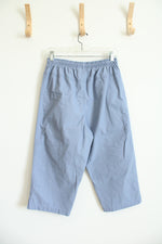 Hasting & Smith Dusty Blue Elastic Waist Capri Pants | S