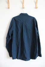 RedHead Navy Button Down Cotton Shirt | XL