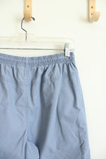 Hasting & Smith Dusty Blue Elastic Waist Capri Pants | S