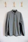 Banana Republic Gray & Black 1/4 Zip Sweatshirt | XXL