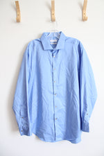 Calvin Klein Infinite Non-Iron Slim Fit Stretch Blue Button Down Shirt | 2XL