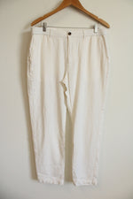 Banana Republic Cream Linen Blend Pants | 34X32
